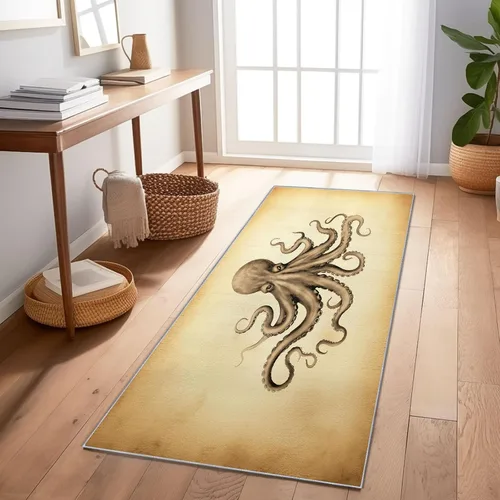 Vista 12 de Alfombra lavable para pasillo, alfombra de cocina de 2 x 5 pies, alfombra de entrada, estilo industrial, paneles de madera, textura suave Negro 6