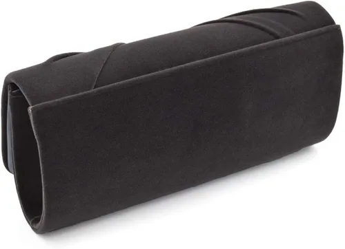 Vista 4 de Elegante bolso de noche de terciopelo con lazo frontal de diamantes de imitación
