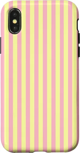 Vista 5 de Funda para iPhone 17 con rayas verticales amarillas y rosadas