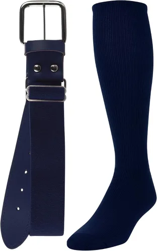 Vista 11 de TCK Combo de calcetines y cinturón de béisbol o sóftbol, tallas para jóvenes y adultos para niños y niñas, hombres y mujeres
