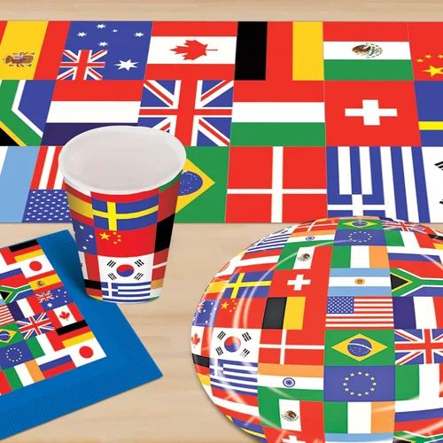 Vista 5 de Beistle Camino de mesa con bandera, talla única, multicolor