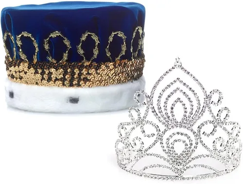 Vista 12 de Corona de terciopelo con lentejuelas y Amelia Tiara Royalty Set