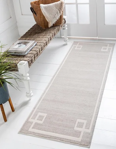Vista 25 de Unique Loom Colección Uptown de Jill Zarin - Alfombra moderna con textura de estilo griego, color beige (1.25 x 1.85 m)