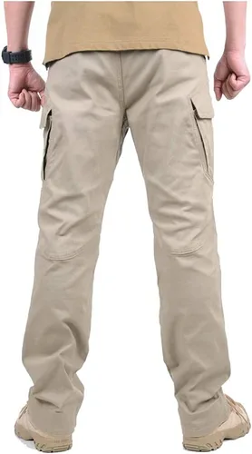 Vista 4 de CARWORNIC Gear - Pantalones tácticos para hombre de senderismo, ligeros, de algodón, estilo militar, para exterior, de combate, cargo