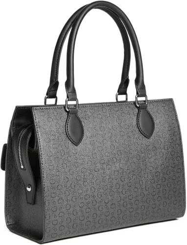 Vista 2 de GUESS Bolso con logotipo de fábrica Abra, Mármol NegroBlanco