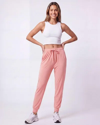 Vista 2 de Paquete de 3 pantalones deportivos de ajuste seco para mujer, con bolsillos para descansar Conjunto 1