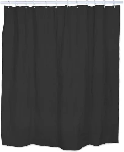 Vista 4 de DII Shower Curtain Liner Collection Lightweight, Waterproof with Reinforced Grommet Holes, 70x72, Black