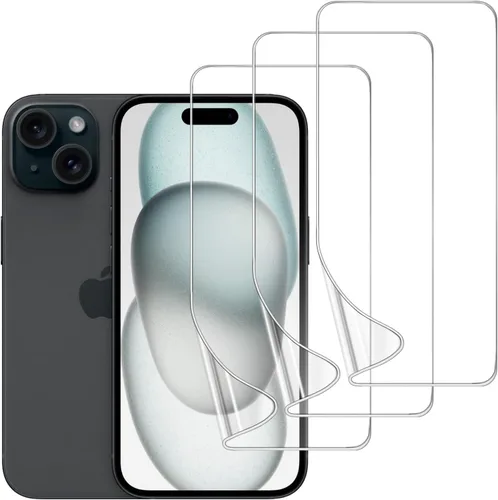 Vista 9 de Paquete de 3 protectores de pantalla de TPU para iPhone 13/13 Pro de 6.1 pulgadas, película de hidrogel transparente HD transparente suave