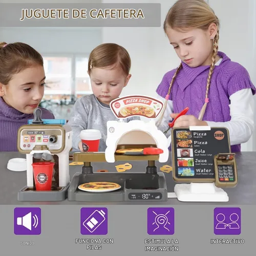 Vista 4 de deAO Juego de pizza para fiestas de cocina, alimentos para niños pequeños