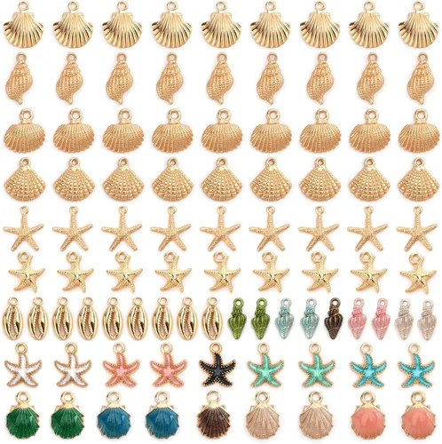 Vista 10 de SANNIX 90 Piezas Dijes de Corazón del Orgullo Corazón Arcoíris Dijes de Aleación Esmaltados a Rayas Colgante para Hacer Joyas Dijes Pendientes 10