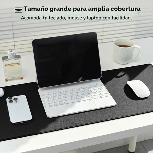 Vista 2 de Reniteco Alfombrilla de mouse grande para juegos con bordes cosidos duraderos, base de goma antideslizante, alfombrilla de mouse para teclado