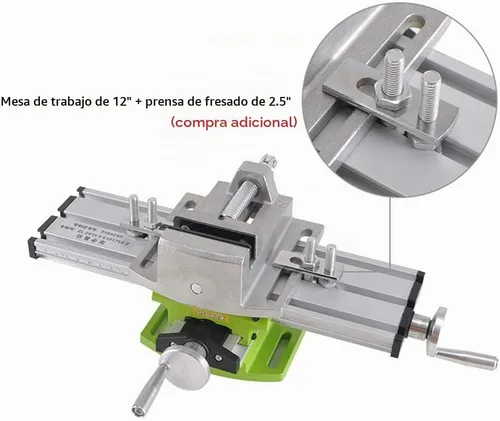 Vista 5 de Mesa de banco compuesto compacto de aluminio banco superior de carpintería Mesa deslizante cruzada Accesorio de tornillo de banco Clarmp 2 ejes