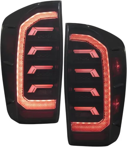 Vista 9 de Form Lighting Luces traseras LED secuenciales compatibles con Toyota, Tacoma 2016-2023, rojo (par)