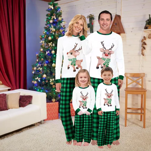 Vista 6 de Pijamas de Navidad para la familia, conjunto de pijamas de Navidad a juego para la familia, pijamas de Navidad para la familia, ropa de dormir 2023