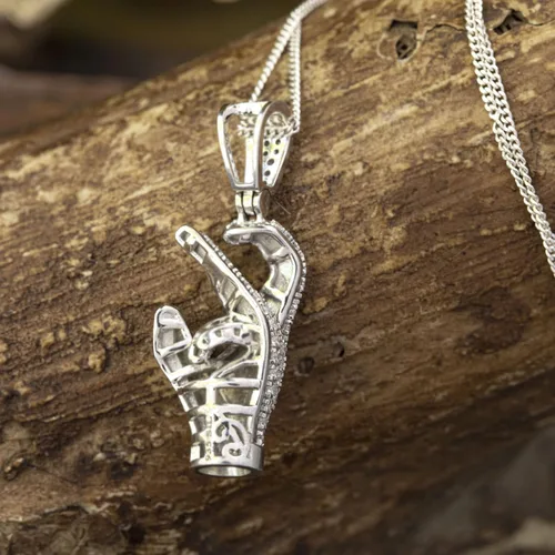 Vista 4 de Facet Jewel Colgante hecho a mano con circonita cúbica de 1 quilate para hombre en plata de ley 925 (VVS, 1.12 CTW), Metal Gema, Circonita Cúbica