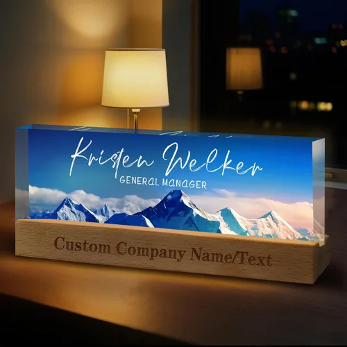 Vista 34 de Regalos personalizados para el día del jefe para hombres y mujeres, placa de nombre personalizada para escritorio, regalos personalizados