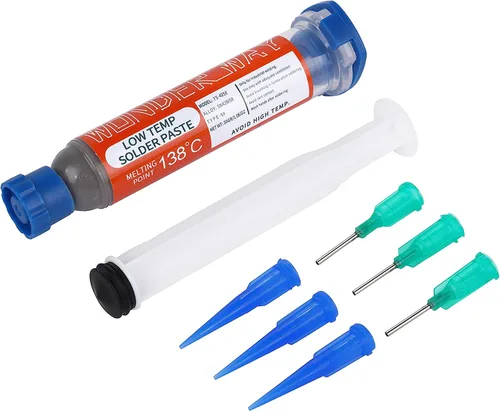 Vista 7 de Wonderway Sn42/Bi58 T4 Pasta para Soldar Libre de Plomo Sin Limpieza, Punto de Fusión 138℃ (20g)
