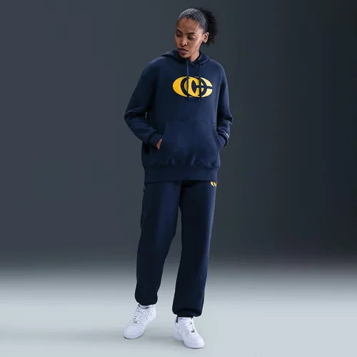 Vista 6 de Nike Caitlin Clark Basketball Phoenix - Sudadera con capucha de forro polar (azul marino medianoche, amarillo, amarillo)