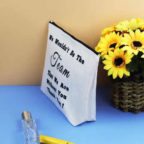 Vista 6 de Bolsas de maquillaje de regalo para mujeres líderes, Blanco apagado, S