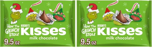 Vista 9 de HERSHEY'S KISSES Grinch - Bolsa a granel de chocolate con leche, caramelo de Navidad, 33.85 onzas