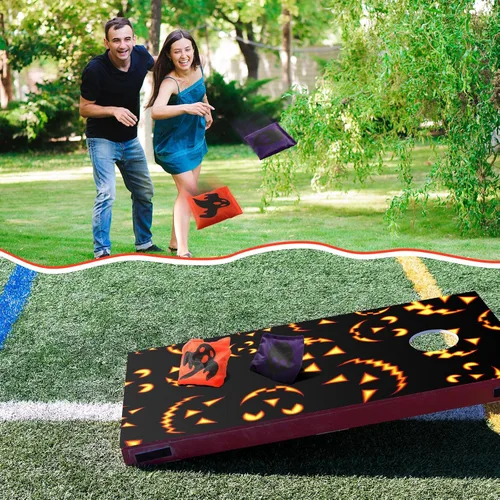 Vista 7 de Ceenna 12 bolsas de frijoles de Acción de Gracias, Halloween, calabaza, Cornhole, bolsas para lanzar juegos de Navidad, bolsas de frijoles de maíz