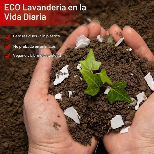 Vista 5 de Hojas de detergente para ropa Binbata, hasta 128 cargas con aroma a bayas, hipoalergénicas, ecológicas, biodegradables, sin plástico, sin líquido