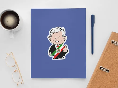 Vista 4 de Amlo Lopez Obrador Amlito Presidente - Calcomanía de corte de precisión, paquete de 2, varios tamaños (4.5 x 2.75)