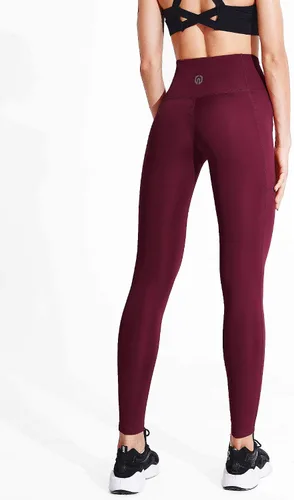 Vista 4 de Neleus calzas de yoga para mujer con bolsillo y cintura alta, para correr, con control de barriga