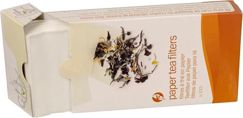 Vista 2 de Filtros de papel para té suelto, funcionarán en taza o tetera, blanqueados con oxígeno para un sabor neutro, 100