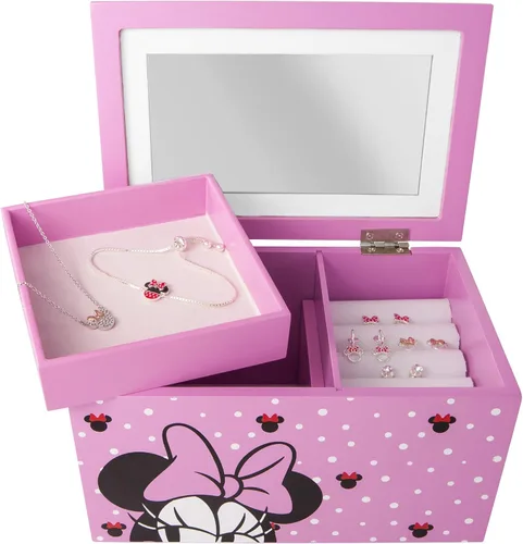 Vista 8 de Disney Joyero de Minnie Mouse, muestra tu organizador de joyas estilo Minnie