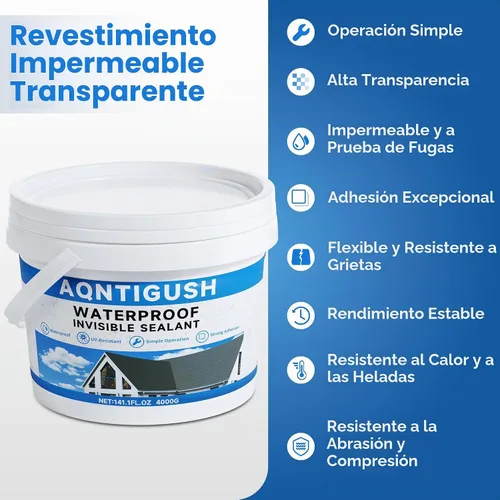 Vista 2 de Sellador impermeable transparente para reparación de fugas en interiores