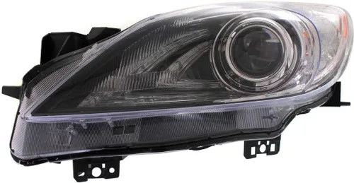 Vista 3 de Para Mazda 3 2010 2011 2012 2013 unidad de faro delantero lado del conductor con luz diurna tipo HID MA2518149 BBN2-51-041S