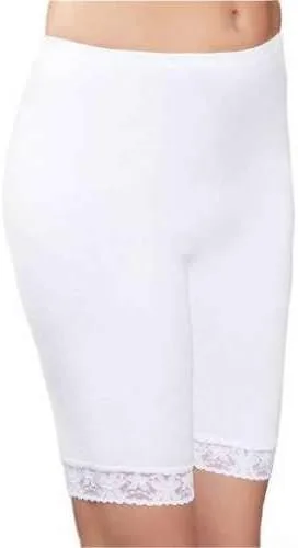 Vista 8 de HMD Underwear Bragas cómodas de algodón largo 100%, Blanco