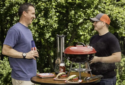 Vista 7 de Portátil barbacoa de carbón, Cuisinart ccg-190, 14 in, Rojo