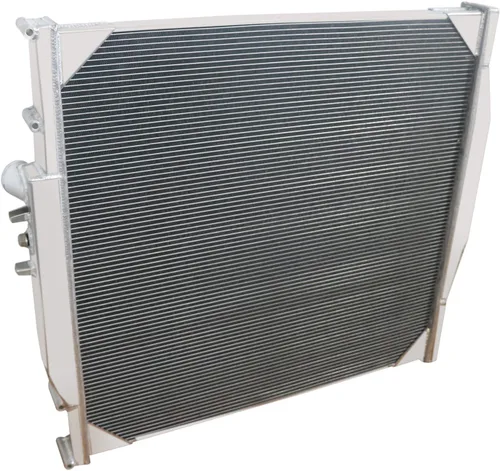 Vista 7 de Radiador para 1996-2009 Volvo VN VNL VNM WC WI WX 1003406 1003424 y 2005-2007 Mack CXN 11.9L 6 Diesel, 2 filas de radiador de aluminio