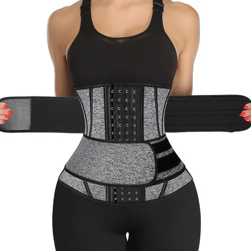 Vista 13 de KIWI RATA Entrenador de Cintura de Neopreno para Sauna Corsé Cinturón de Sudor para Mujeres Banda Ceñidora de Compresión para Entrenamiento Fitness