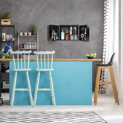 Vista 7 de Excello Global Products Gabinete de camarero Barndoor con juego de herramientas de barra de 10 piezas: el kit perfecto para camareros domésticos