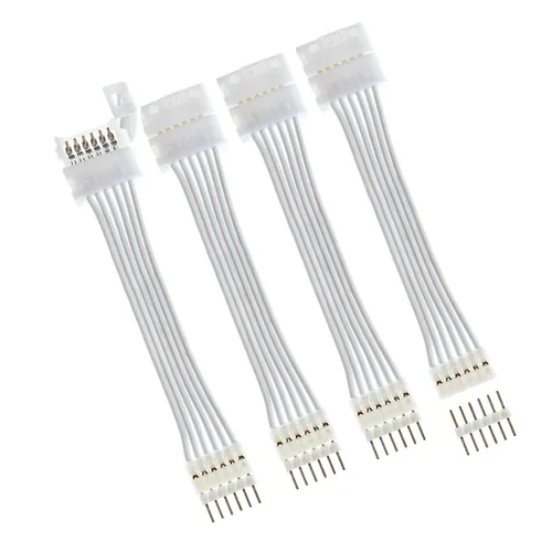 Vista 10 de Litcessory Conector de 6 pines a extremo cortado compatible con tiras de luz Nanoleaf Essentials (paquete de 4, blanco)