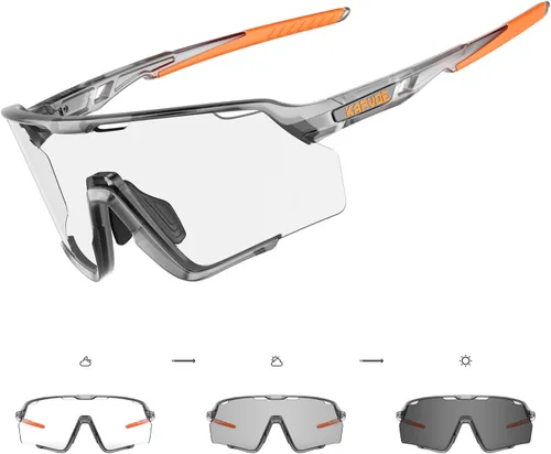 Vista 7 de KAPVOE Photochromic Cycling Glasses Men Women Clear Mountain Bike Sunglasses MTB Bicycle Riding Sports Triathlon - K170