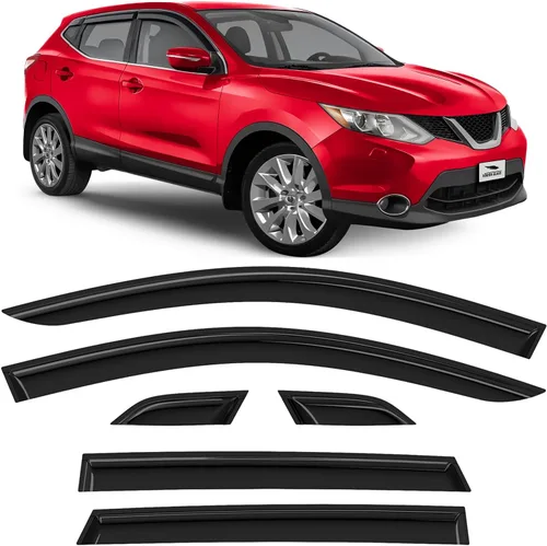 Vista 11 de Voron Glass Protectores de lluvia extra duraderos con cinta adhesiva para Jeep Compass 2017-2025, deflectores de ventana, viseras de ventana