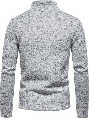 Vista 2 de Soluo Sudadera con cremallera de un cuarto para hombre suéteres de forro polar ligeros suaves con cremallera de un cuarto