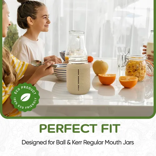 Vista 9 de Mason Jar - Funda de silicona, boca regular de 16 onzas, otoño e