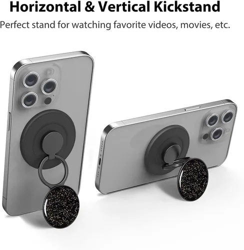Vista 4 de Agarre magnético para teléfono compatible con MagSafe, soporte magnético para anillo de teléfono, soporte de dedo compatible con carga inalámbrica