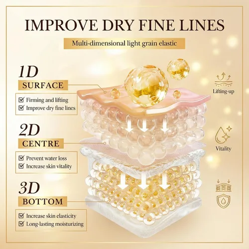 Vista 2 de Golden Peptide Essence Collection - Kit de suero hidratante con colágeno hidrolizado, tratamiento facial hidratante y relleno, ayuda a mejorar