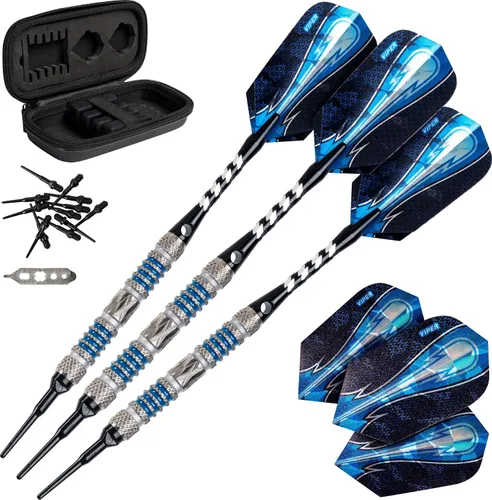 Vista 8 de Viper Astro - Juego de dardos de punta suave de 80% tungsteno con estuche