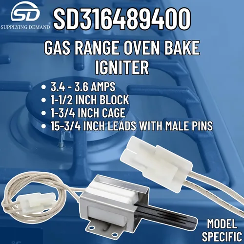 Vista 4 de Supplying Demand 316489400 316428500 horno reemplazo reemplazo modelo específico no universal