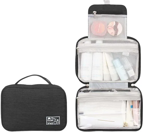 Vista 9 de Juego de neceser para mujer, para accesorios, bolsa de maquillaje, artículos de tocador de agua, contenedor de champú, artículos de aseo