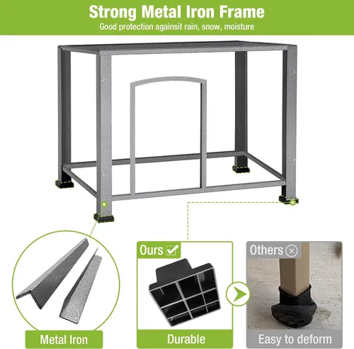 Vista 2 de GUTINNEEN Casa para gatos al aire libre Marco de metal Estructura más fuerte Feral Cat Shelter Condon resistente a la intemperie