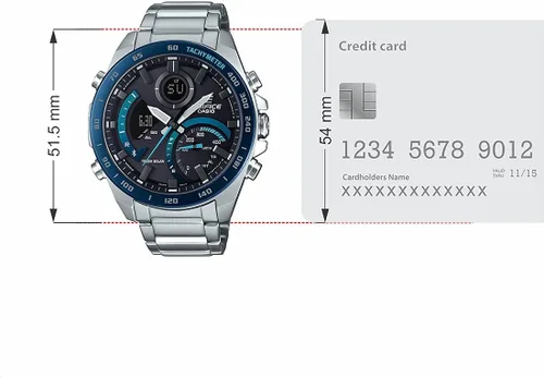 Vista 7 de Casio Edifice Ecb-900Db-1B Reloj de cuarzo taquímetro para hombre, Negro -, Movimiento de cuarzo