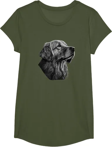 Vista 104 de Camiseta divertida Golden Retriever, Negro